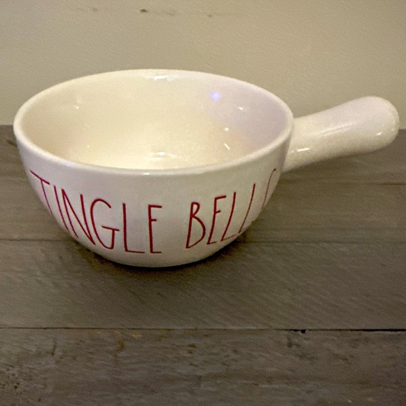 Rae Dunn Other - Rae Dunn Christmas Holiday JINGLE BELLS Soup Bowl with west handle Ceramic NEW